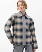 Carrie Reversible Jacket - Grey Plaid