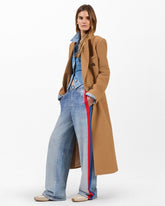 Miramar Sport Stripe Track Pants - Coney Blue Red Stripe