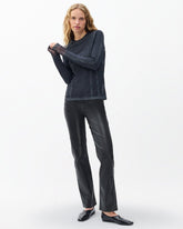 Harlow Straight Jeans - Black Coated