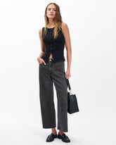 Andi Ankle Wide-Leg Jeans - Raven