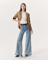 Skylar Wide-Leg Flare Jeans - Clementine