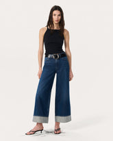 Sofie Ankle Wide-Leg Jeans - Dawn Jewel