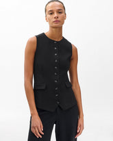 Irina Long Vest - Black