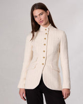 Slade Long Tweed Blazer - Ivory