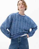 Miramar Cable-Effect Sweatshirt - Indigo