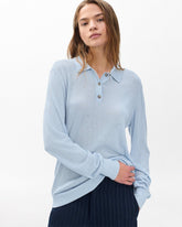 Adeline Lightweight Cashmere Polo - Light Blue