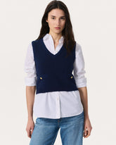 Claire Knit Vest - Indigo