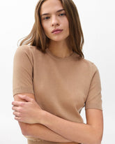 Adeline Lightweight Cashmere Tee - Camel