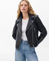 Mack Leather Moto Jacket for Women
