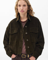 Jaiden Stretch Corduroy Shirt Jacket - Balsam