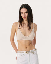 Khloe Open-Knit Bralette - Ivory