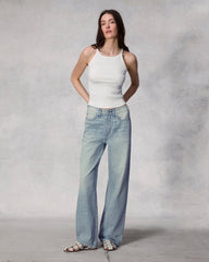 Essential Rib String Tank - White