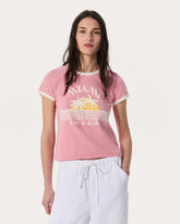 Miami Boxy Graphic Tee - Blush