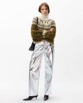 Logan Faux Leather Pants - Silver