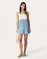 Jayde Denim Dress - Bleach Stripe