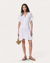 Viviana Pintuck Dress - White