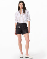 Aria Leather Shorts - Brown