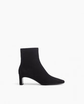 Avery Zip Suede Ankle Boots - Black Suede