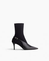 Mercer Sock Slingback Boots - Black