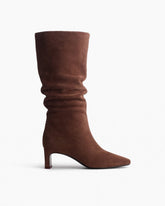 Astor Suede Slouch Boots - Mocha Suede
