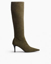Mercer Suede Knee-High Boots - Olive Night Suede