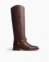 Hayden Leather Riding Boots - Mocha