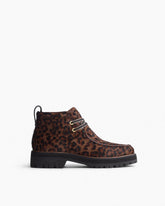 Cameron Leopard Calf Hair Moccasin Boots - Leopard Hair Calf