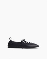 Sophia Leather Ballet Flats - Black