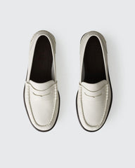 Carter Leather Loafers - Antique White