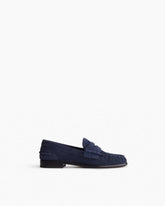 Carter Suede Moccasin Loafers - Navy Suede