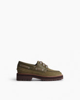 Cameron Suede Boat Shoes - Olive Night Suede