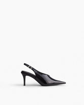 Mercer Leather Slingbacks - Black