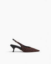 Madison Leopard Calf Hair Slingbacks - Leopard Hair Calf