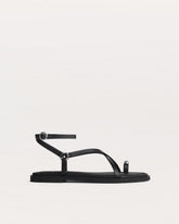 Geo Toe Ring Sandals - Black