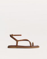Geo Toe Ring Sandals - Umber Suede