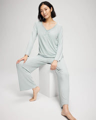 Pointelle Long Sleeve Pajama Top - Soma