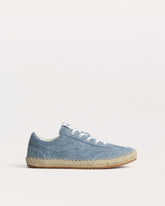 Retro Espadrille Sneakers - Light Wash Denim