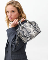 Gramercy Small Snakeskin Leather Satchel - Natural