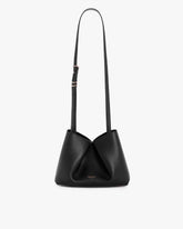 Bloom Medium Calf Leather Crossbody Bag - Black