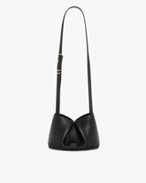 Bloom Small Calf Leather Crossbody Bag - Black