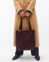 Parker Suede Tote - Blackberry