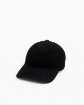 Harlow Suede Baseball Cap - Black Suede