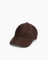 Harlow Suede Baseball Cap - Dark Espresso Suede
