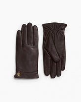 Joni Cashmere-Lined Leather Gloves - Dark Espresso