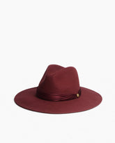 Clara Felted Wool Fedora - Bordeaux