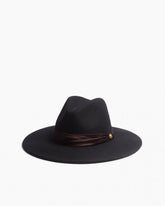 Clara Felted Wool Fedora - Black