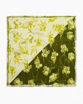 Kit Floral-Print Silk Bandana - Lime