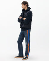 Miramar Fit 4 Sport Stripe Track Pants - Empire with Orange and Blue Stripe