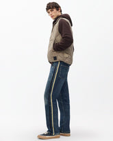 Miramar Fit 4 Sport Stripe Track Pants - Empire with Gold and Black Stripe