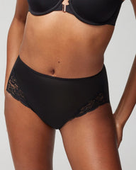 High-Waist Brief Panty with Lace - Soma